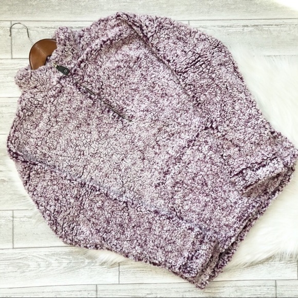 ❗️LAST❗️Sherpa Pullover in Plum - Picture 6 of 8